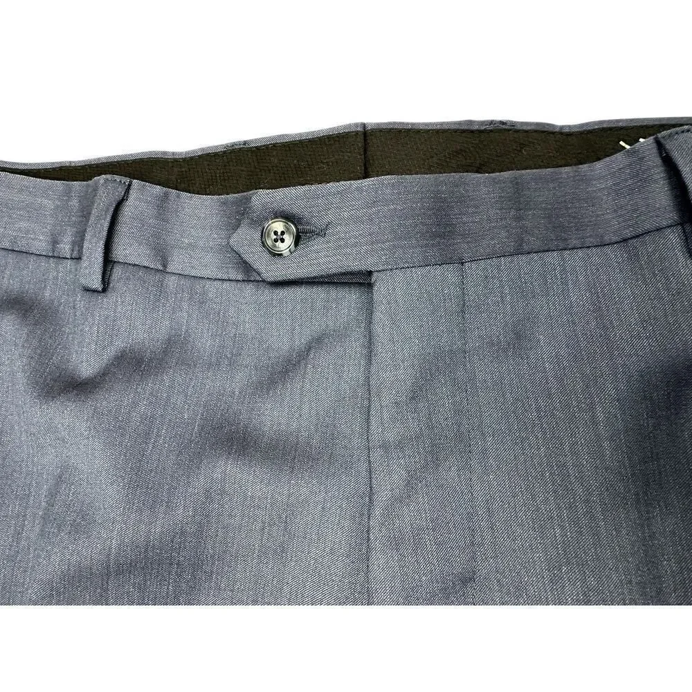 NWT JoS A Banks 100% Wool Signature Collection Tailored Fit Blue Slacks Size 37R